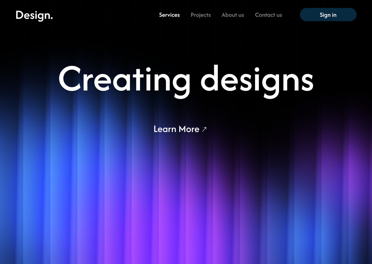 Glass Effect Web Design